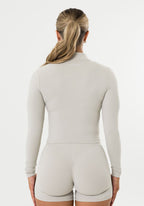 FormLux™ Mid Length Jacket Pearl Grey Sports Bras Paragon Fitwear 