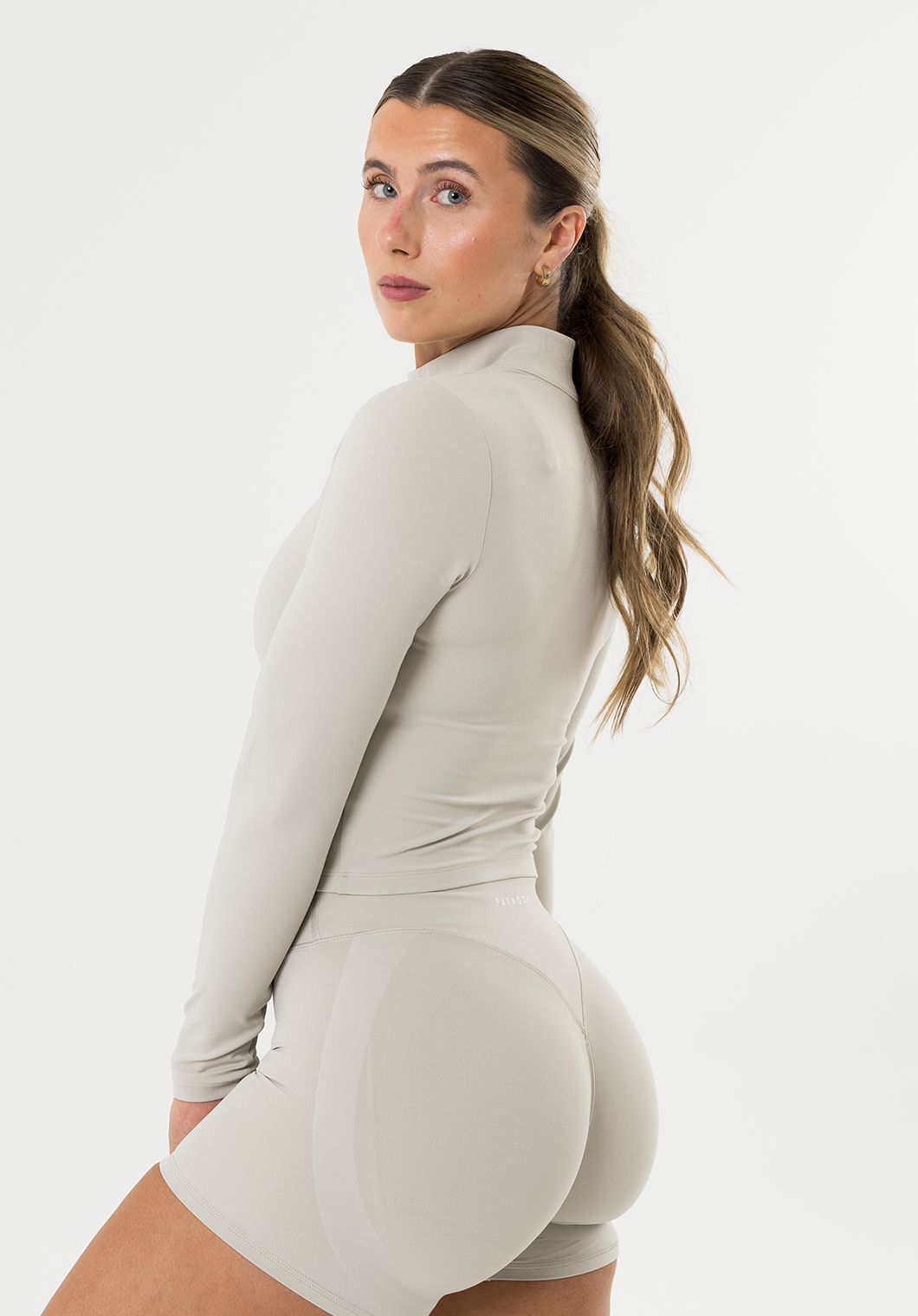 FormLux™ Mid Length Jacket Pearl Grey Sports Bras Paragon Fitwear 