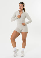 FormLux™ Mid Length Jacket Pearl Grey Sports Bras Paragon Fitwear 