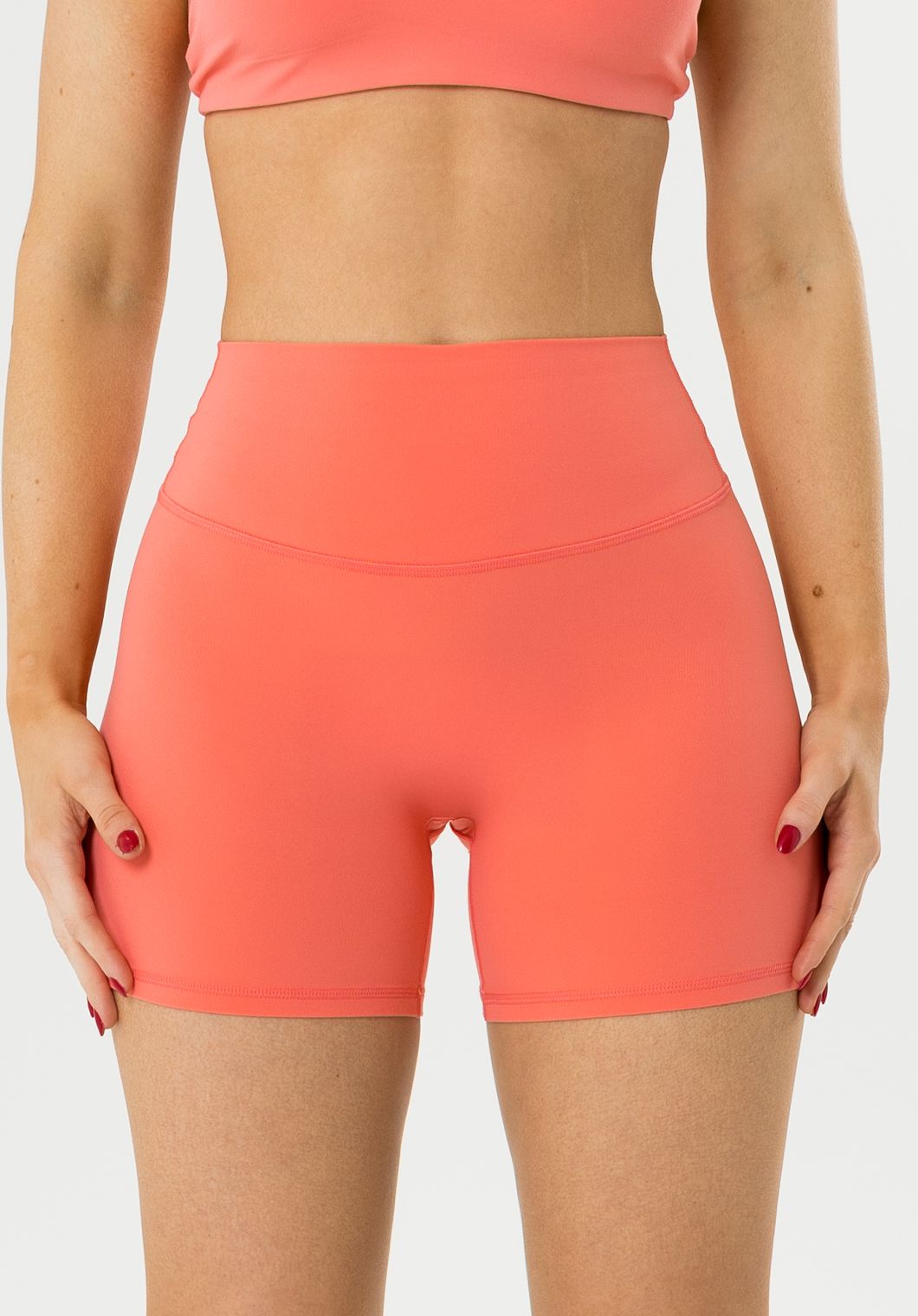 FormLux™ Original High-Rise Sculptseam® Plus Short 5” Juicy Peach Shorts Paragon Fitwear 