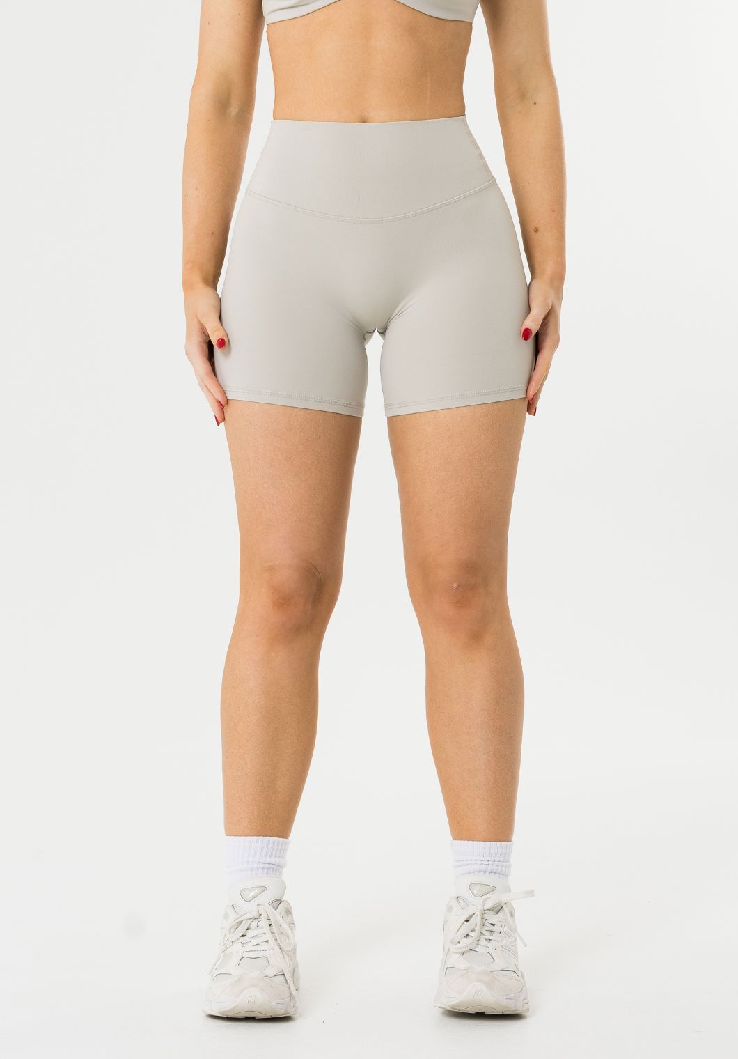 FormLux™ Original High-Rise Sculptseam® Plus Short 5” Pearl Grey Shorts Paragon Fitwear 