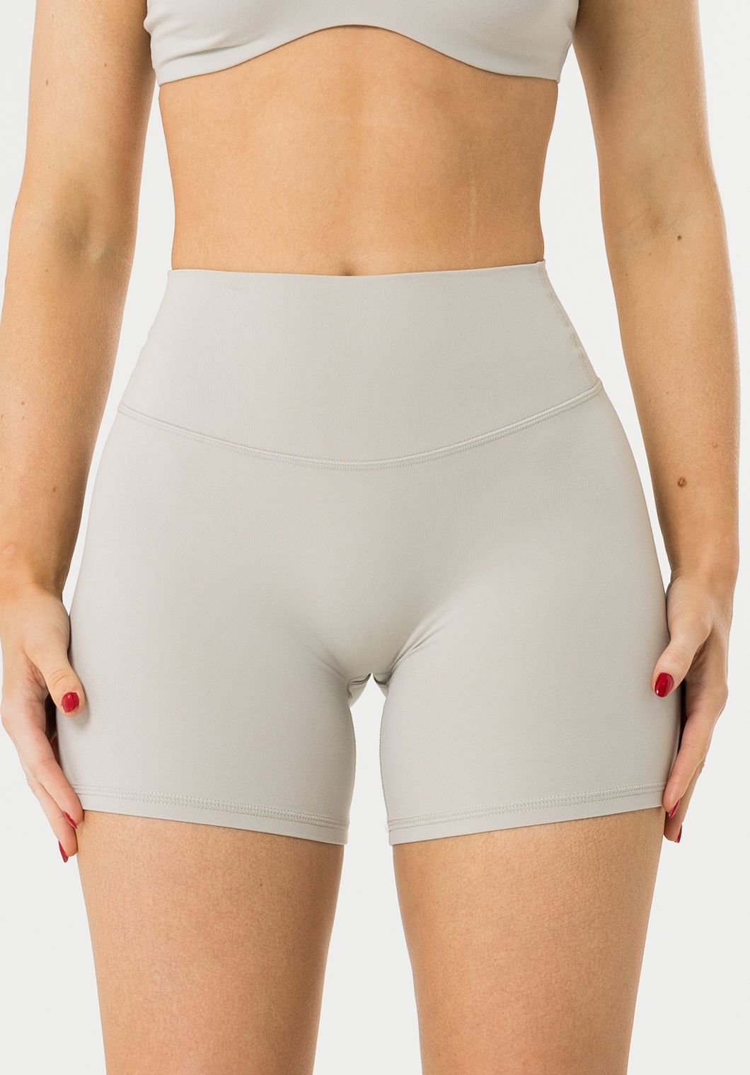 FormLux™ Original High-Rise Sculptseam® Plus Short 5” Pearl Grey Shorts Paragon Fitwear 