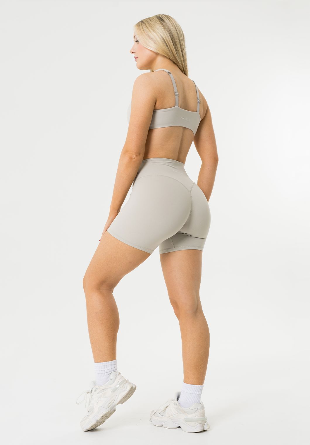FormLux™ Original High-Rise Sculptseam® Plus Short 5” Pearl Grey Shorts Paragon Fitwear 
