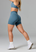 FormLux™ Original High-Rise Sculptseam® Plus Short 5” Slate Shorts Paragon Fitwear 