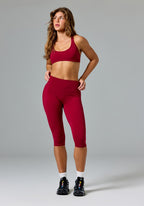 FormLux™ Original Sculptseam® Plus High-Rise Capri Red Amaranth Leggings/Joggers Paragon Fitwear 