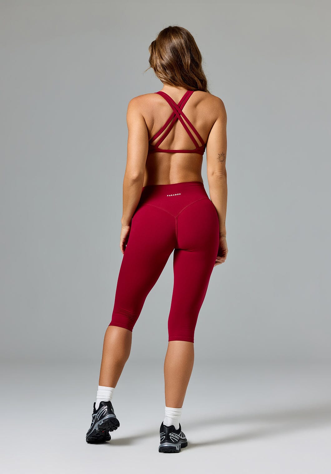 FormLux™ Original Sculptseam® Plus High-Rise Capri Red Amaranth Leggings/Joggers Paragon Fitwear 