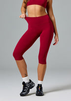 FormLux™ Original Sculptseam® Plus High-Rise Capri Red Amaranth Leggings/Joggers Paragon Fitwear 