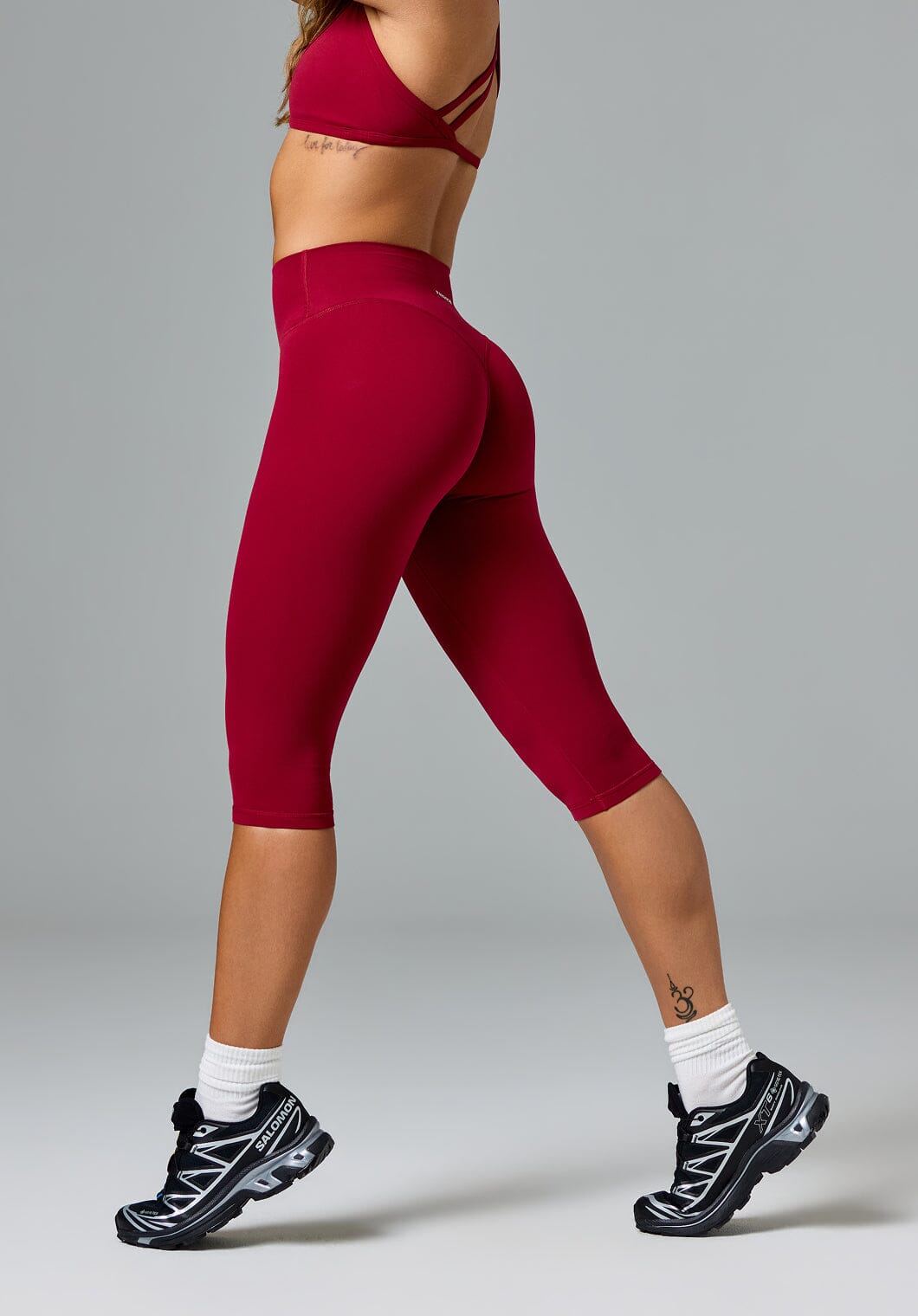 FormLux™ Original Sculptseam® Plus High-Rise Capri Red Amaranth Leggings/Joggers Paragon Fitwear 