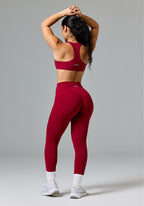 FormLux™ Original Sculptseam® Plus Mid-Rise Legging Red Amaranth Leggings/Joggers Paragon Fitwear 