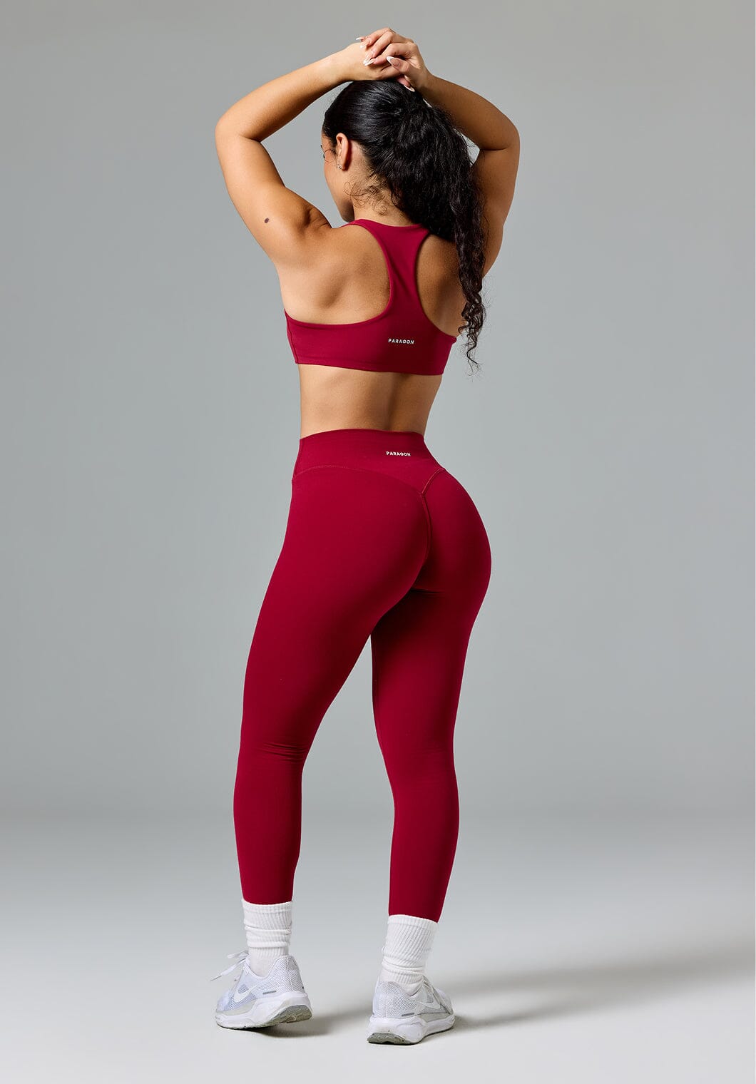 FormLux™ Original Sculptseam® Plus Mid-Rise Legging Red Amaranth Leggings/Joggers Paragon Fitwear 