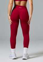 FormLux™ Original Sculptseam® Plus Mid-Rise Legging Red Amaranth Leggings/Joggers Paragon Fitwear 