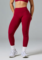 FormLux™ Original Sculptseam® Plus Mid-Rise Legging Red Amaranth Leggings/Joggers Paragon Fitwear 