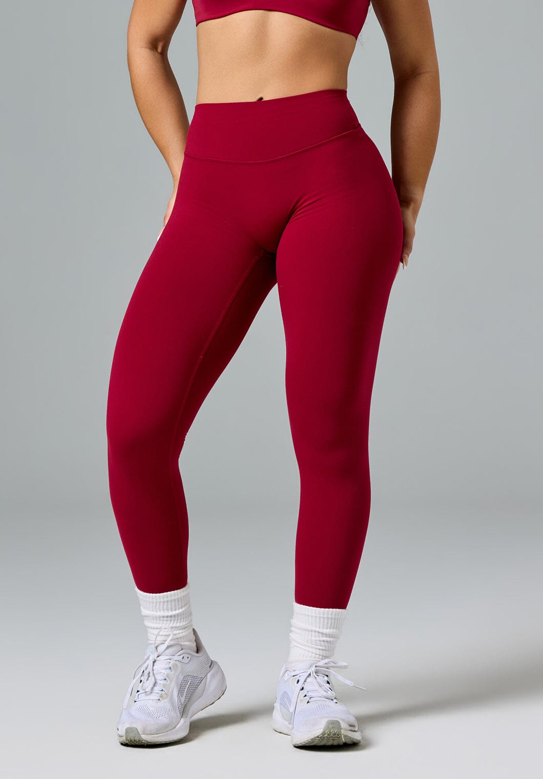 FormLux™ Original Sculptseam® Plus Mid-Rise Legging Red Amaranth Leggings/Joggers Paragon Fitwear 