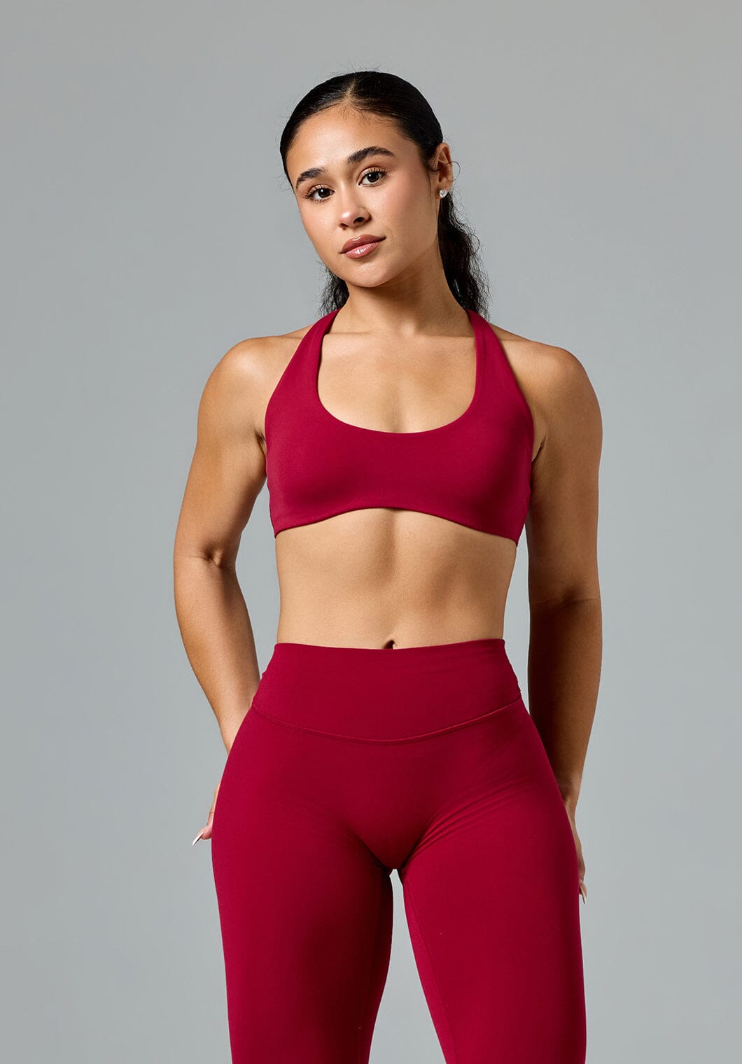 FormLux™ Racerback LiteSculpt™ Sports Bra Red Amaranth Sports Bras Paragon Fitwear 