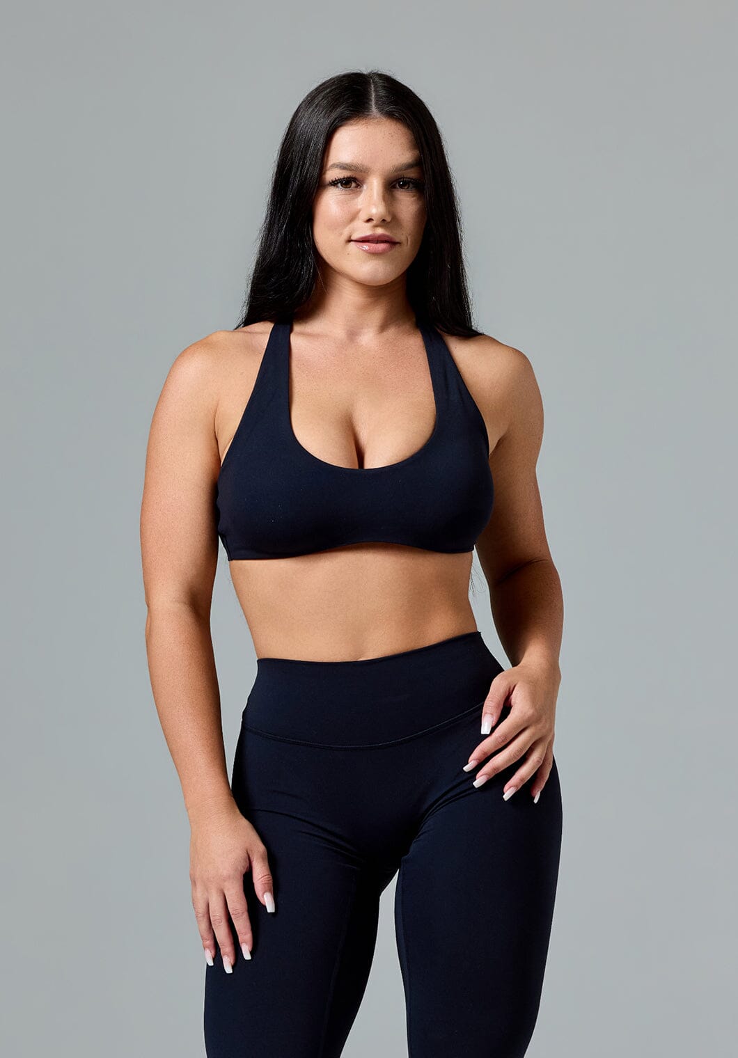 FormLux™ Racerback LiteSculpt™ Sports Bra Onyx Sports Bras Paragon Fitwear 