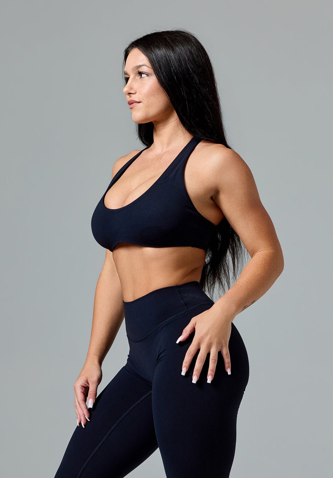 FormLux™ Racerback LiteSculpt™ Sports Bra Onyx Sports Bras Paragon Fitwear 