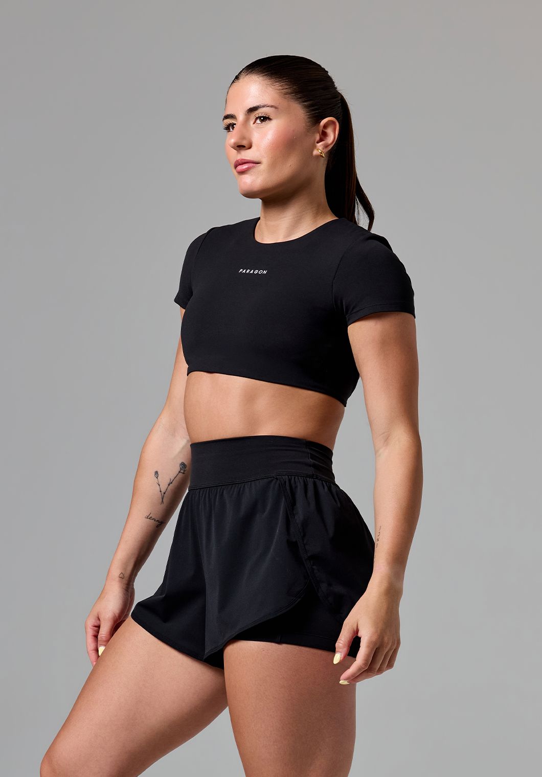 FormLux™ SmoothHold™ Open Back Crop Top Black Tops/Tanks Paragon Fitwear 