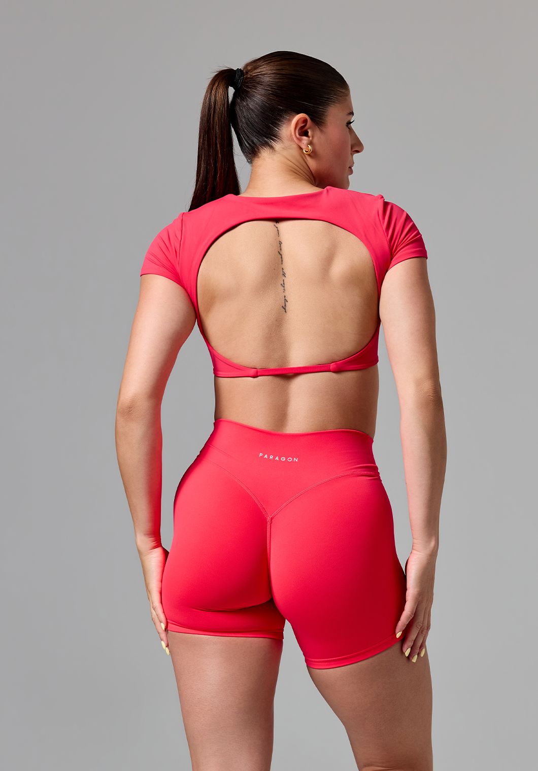 FormLux™ SmoothHold™ Open Back Crop Top Hot Tropic Tops/Tanks Paragon Fitwear 