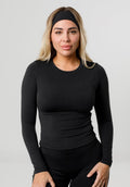 Reluna™ Full Length Long Sleeve Top Black Tops/Tanks Paragon Fitwear 