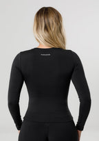 Reluna™ Full Length Long Sleeve Top Black Tops/Tanks Paragon Fitwear 