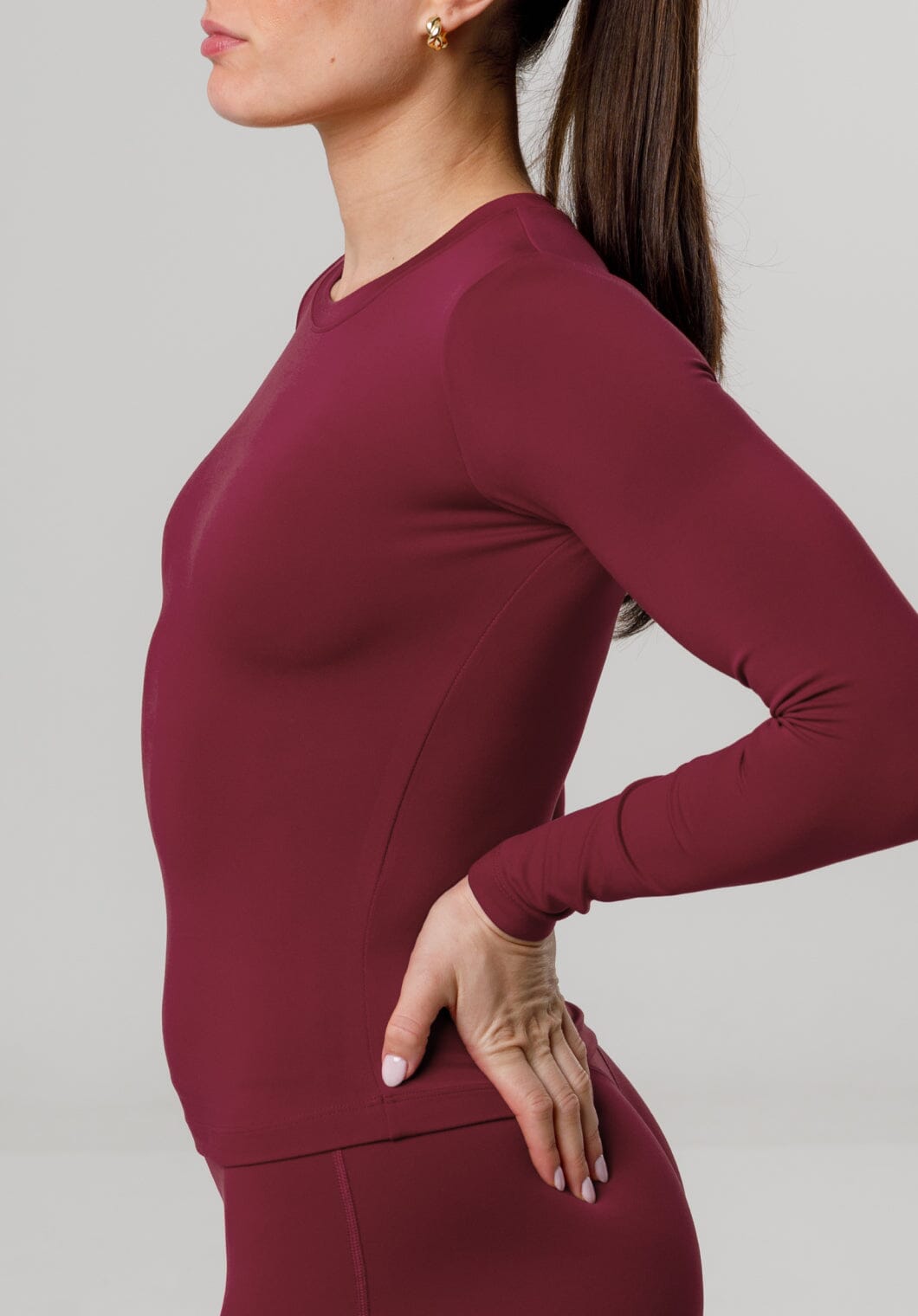 Reluna™ Full Length Long Sleeve Top Dahlia Tops/Tanks Paragon Fitwear 