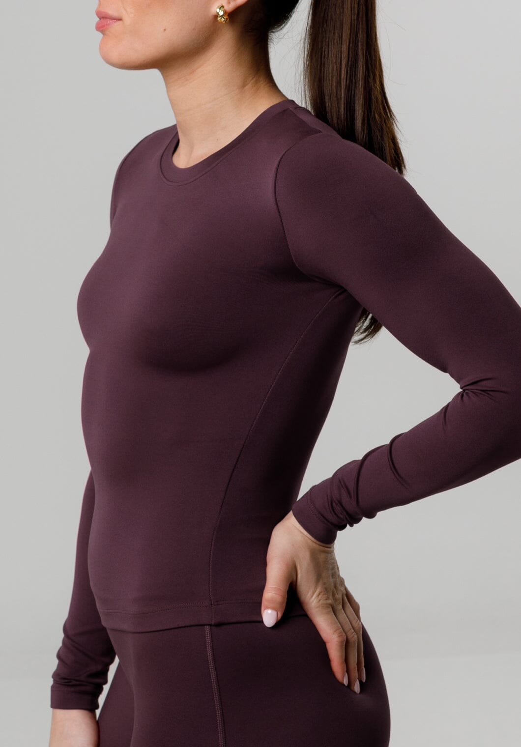 Reluna™ Full Length Long Sleeve Top Fig Tops/Tanks Paragon Fitwear 