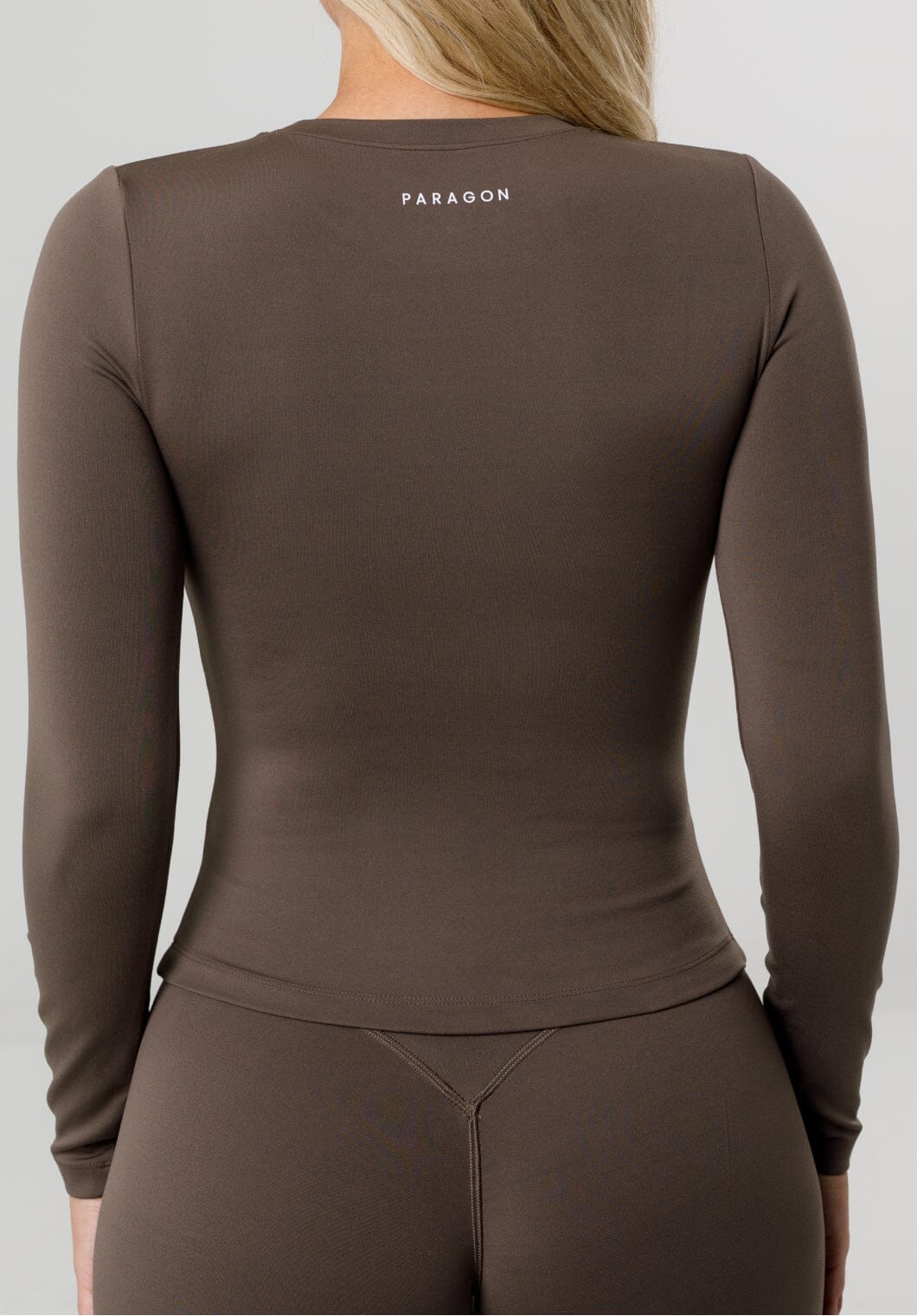Reluna™ Full Length Long Sleeve Top Truffle Tops/Tanks Paragon Fitwear 