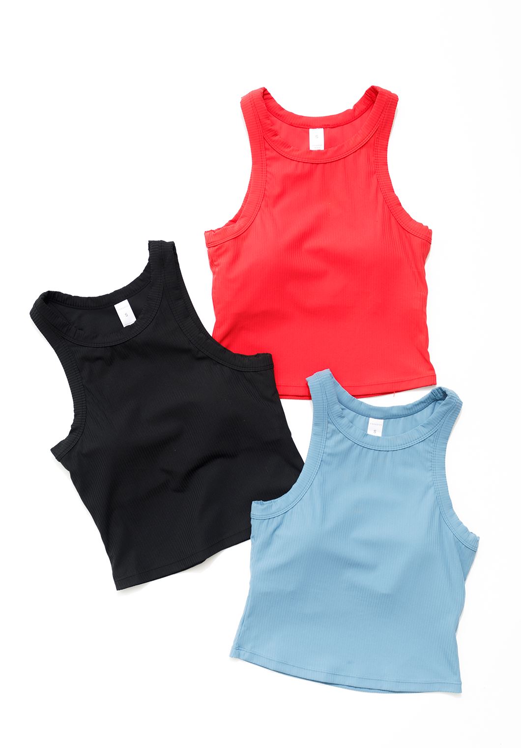 CloudRib™ Classic Mid Tank Black Tops/Tanks Paragon Fitwear 