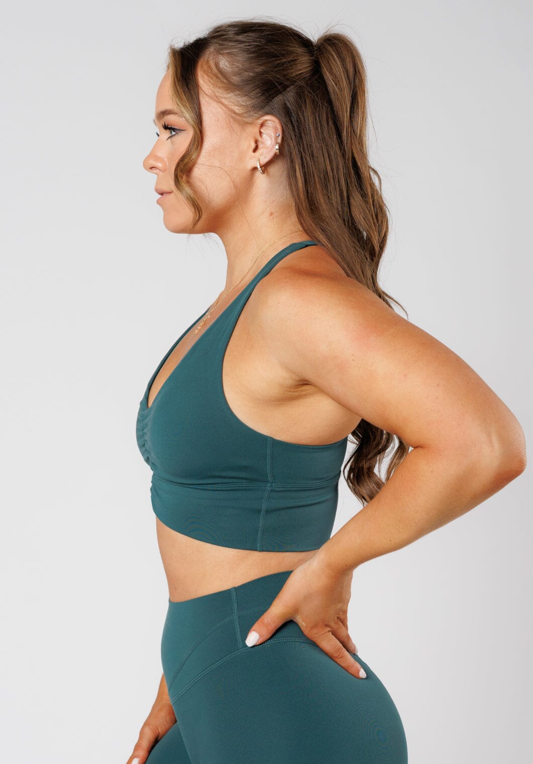 Reluna Ruched Bra Ivy Sports Bras Paragon Fitwear 