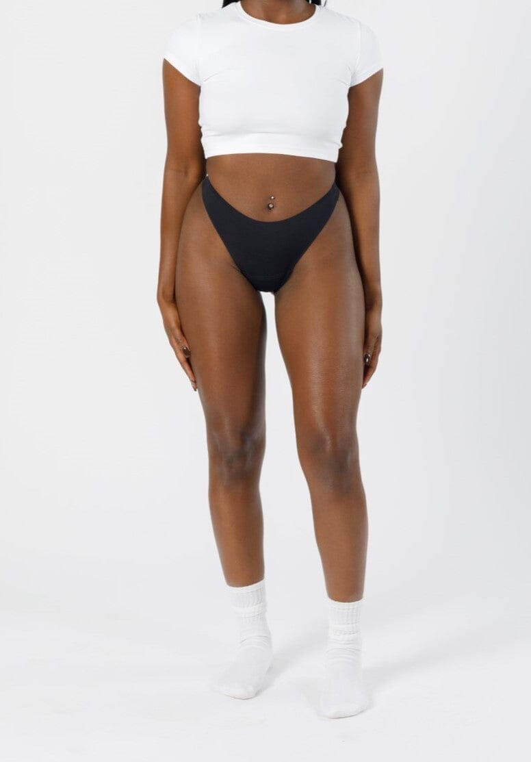 Cameltoe Coverage Thong Black Underwear Paragon Fitwear 