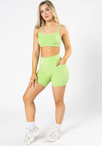 Reluna™ Empower Sculptseam® Pocket Short 6” Lime Shorts Paragon Fitwear 