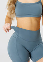 Reluna Empower Sculptseam® Plus Pocket Short 6” Slate Shorts Paragon Fitwear 