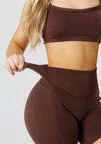 Reluna Empower Sculptseam® Plus Pocket Short 6” Walnut Shorts Paragon Fitwear 