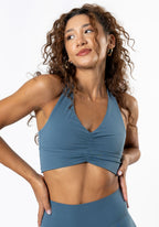 Reluna Ruched Bra Teal Sports Bras Paragon Fitwear 