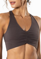 Reluna Ruched Bra Espresso Sports Bras Paragon Fitwear 