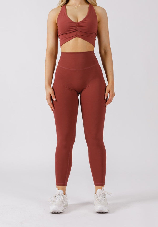 Paragon Fitwear Women’s Small Maroon High Rise Crop Athletic Leggings 