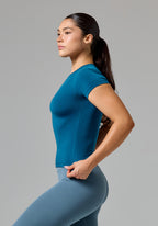 Reluna™ Full Length Short Sleeve Top Jewel Tops/Tanks Paragon Fitwear 