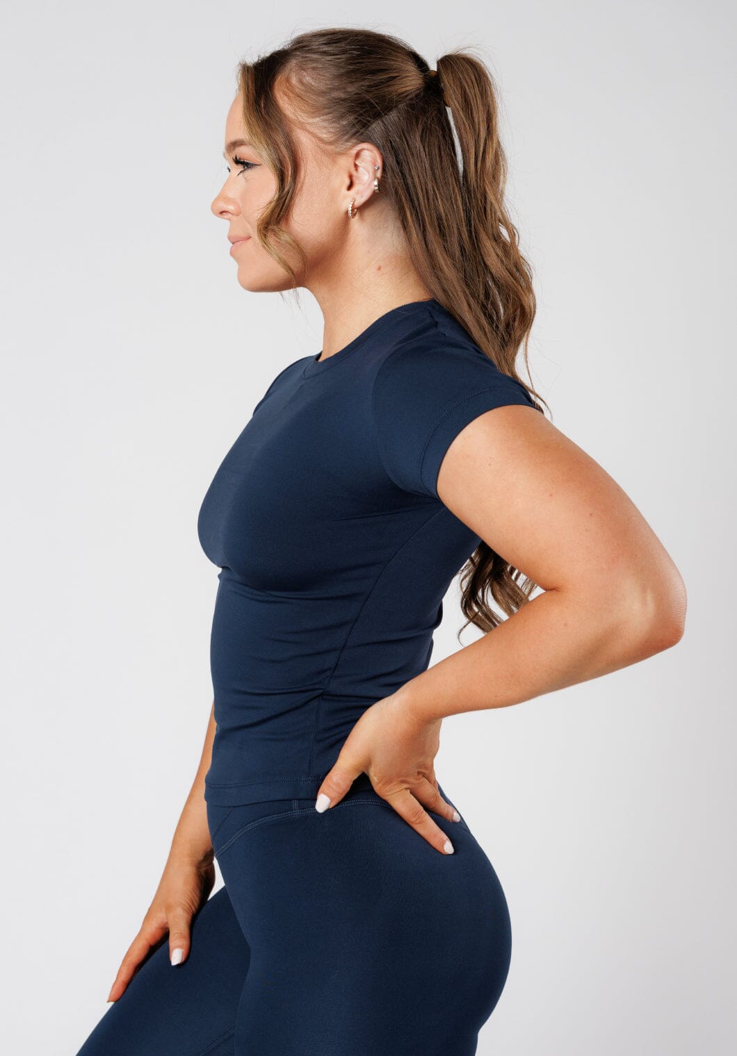 Reluna™ Full Length Short Sleeve Top Ink Tops/Tanks Paragon Fitwear 