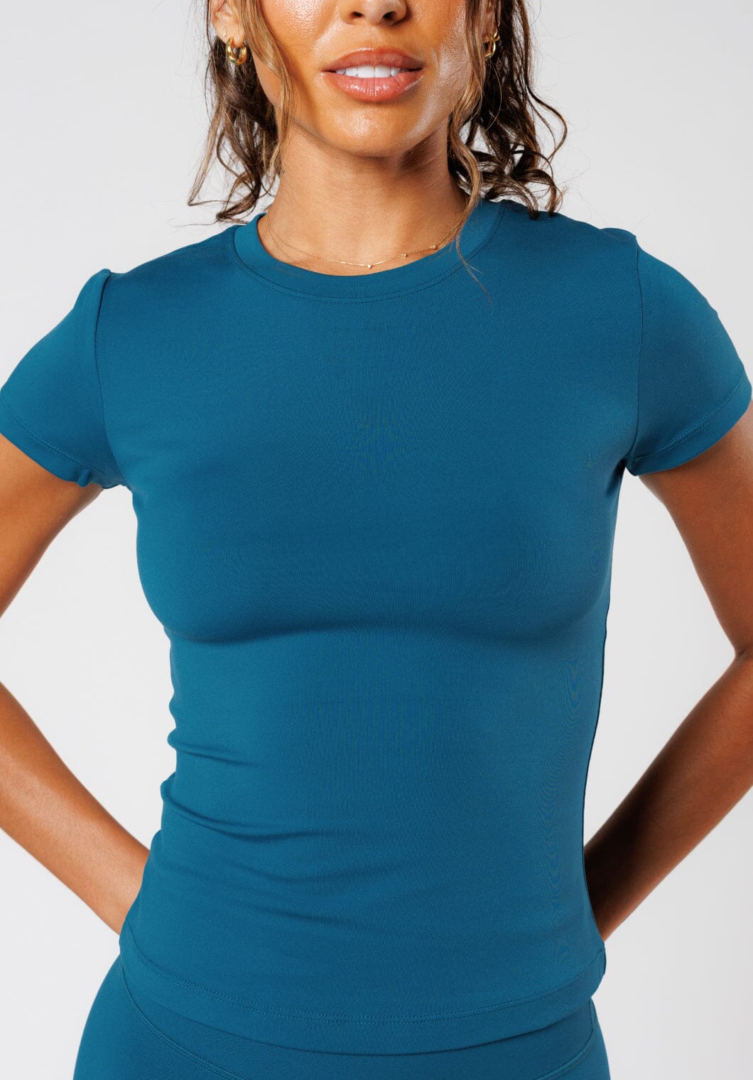 Reluna™ Full Length Short Sleeve Top Jewel Tops/Tanks Paragon Fitwear 
