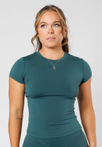 Reluna™ Full Length Short Sleeve Top Ivy Tops/Tanks Paragon Fitwear 