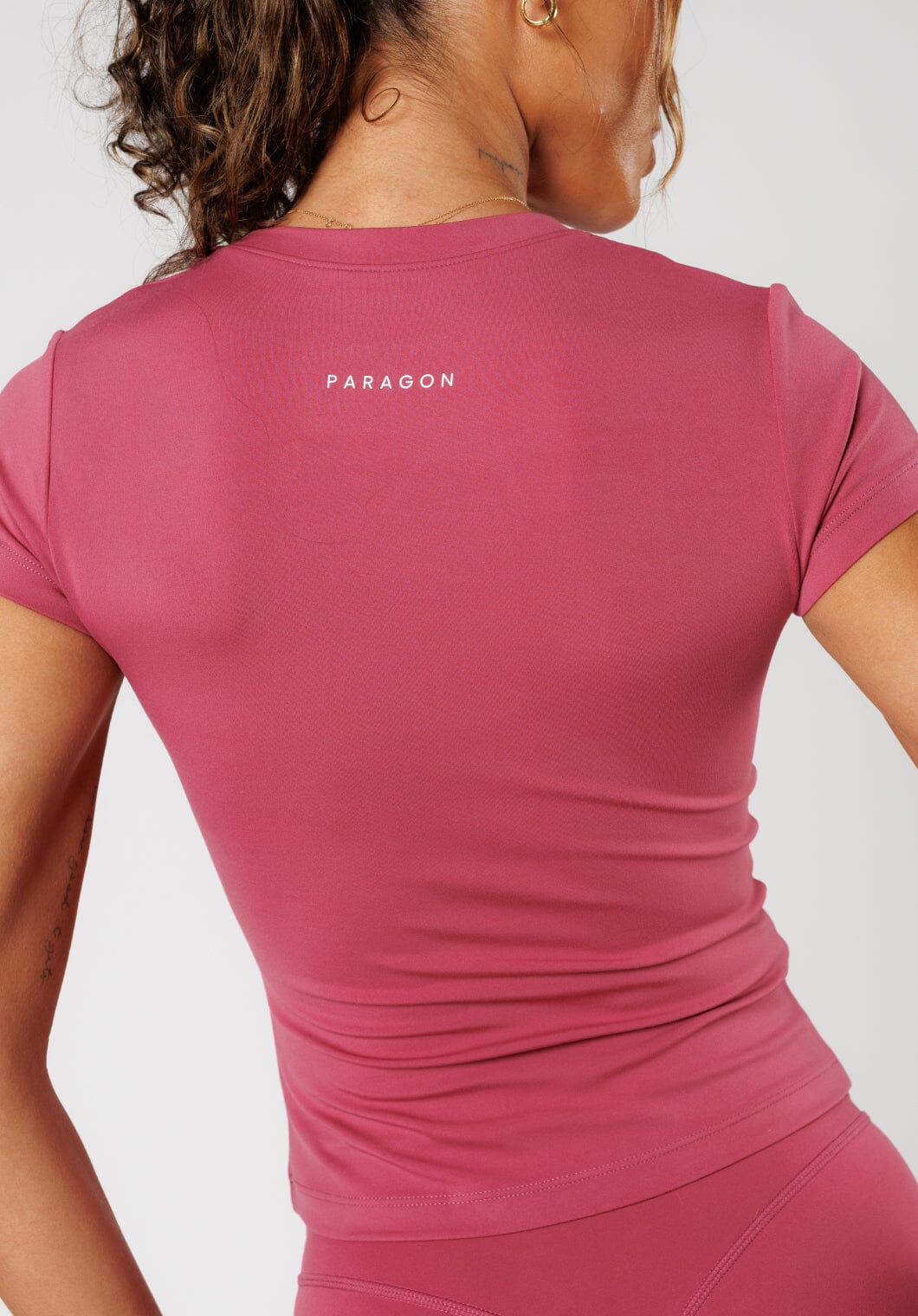 Reluna™ Full Length Short Sleeve Top Raspberry Tops/Tanks Paragon Fitwear 