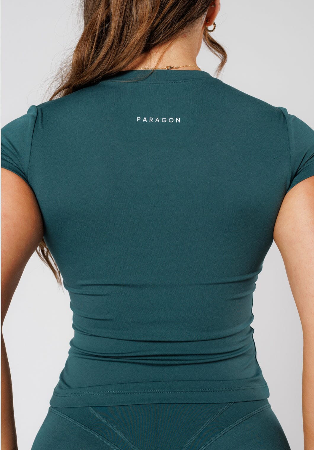 Reluna™ Full Length Short Sleeve Top Ivy Tops/Tanks Paragon Fitwear 