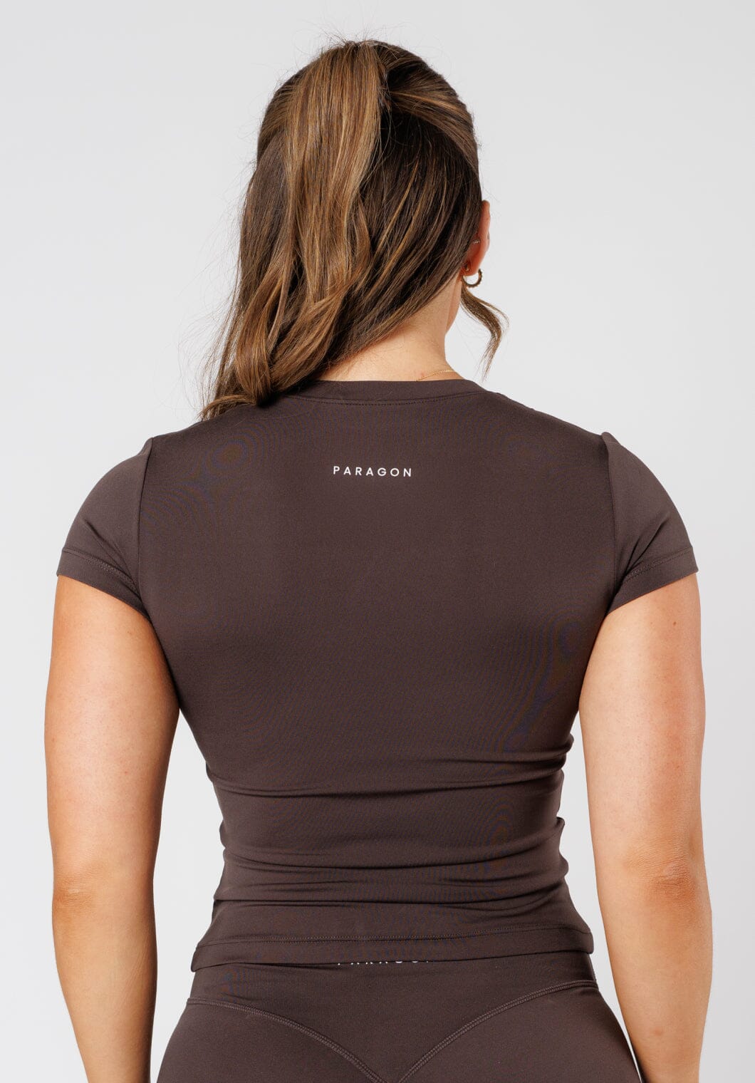 Reluna™ Full Length Short Sleeve Top Espresso Tops/Tanks Paragon Fitwear 