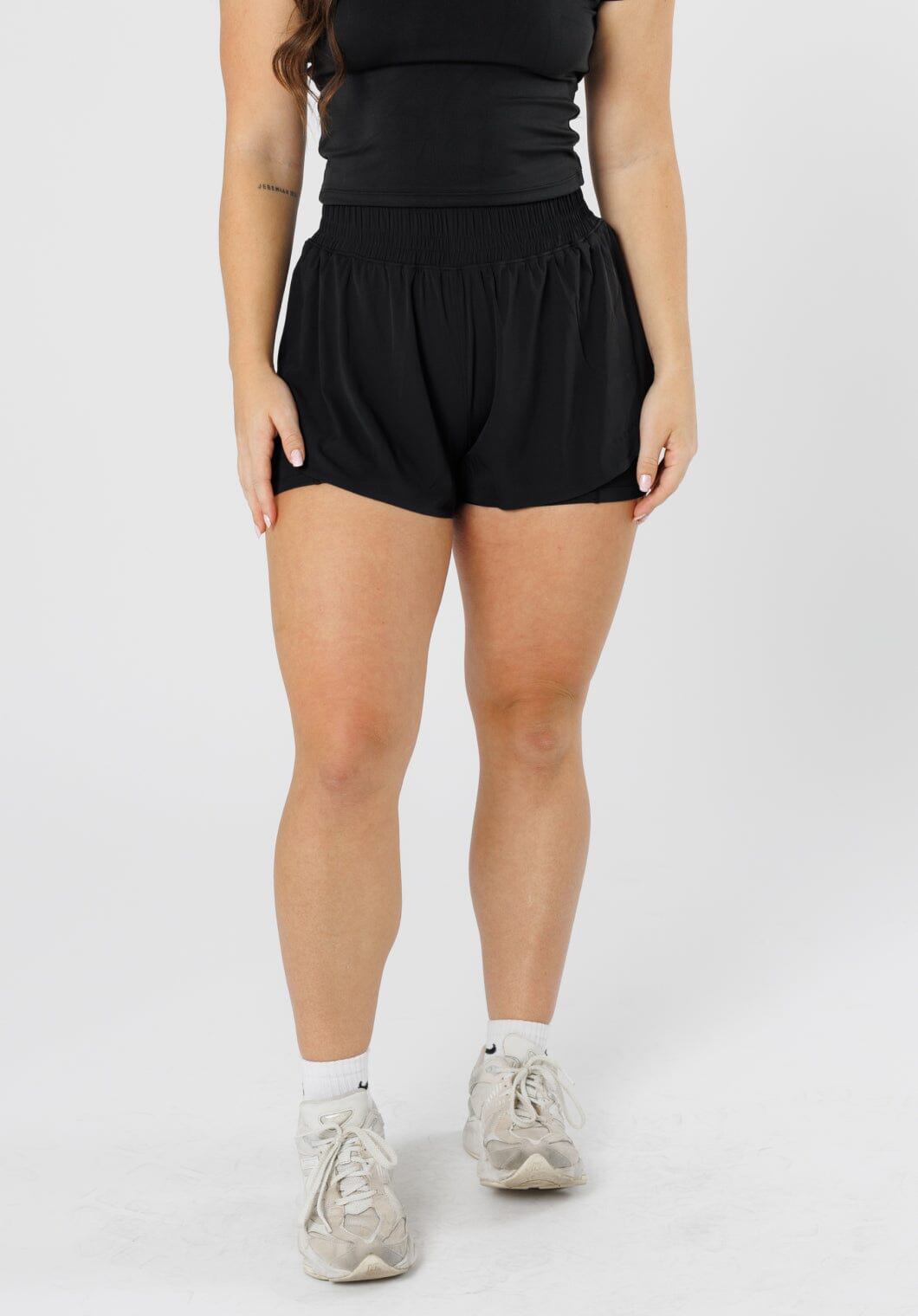 FeatherKnit™ Momentum Trackshort Black Shorts Paragon Fitwear 