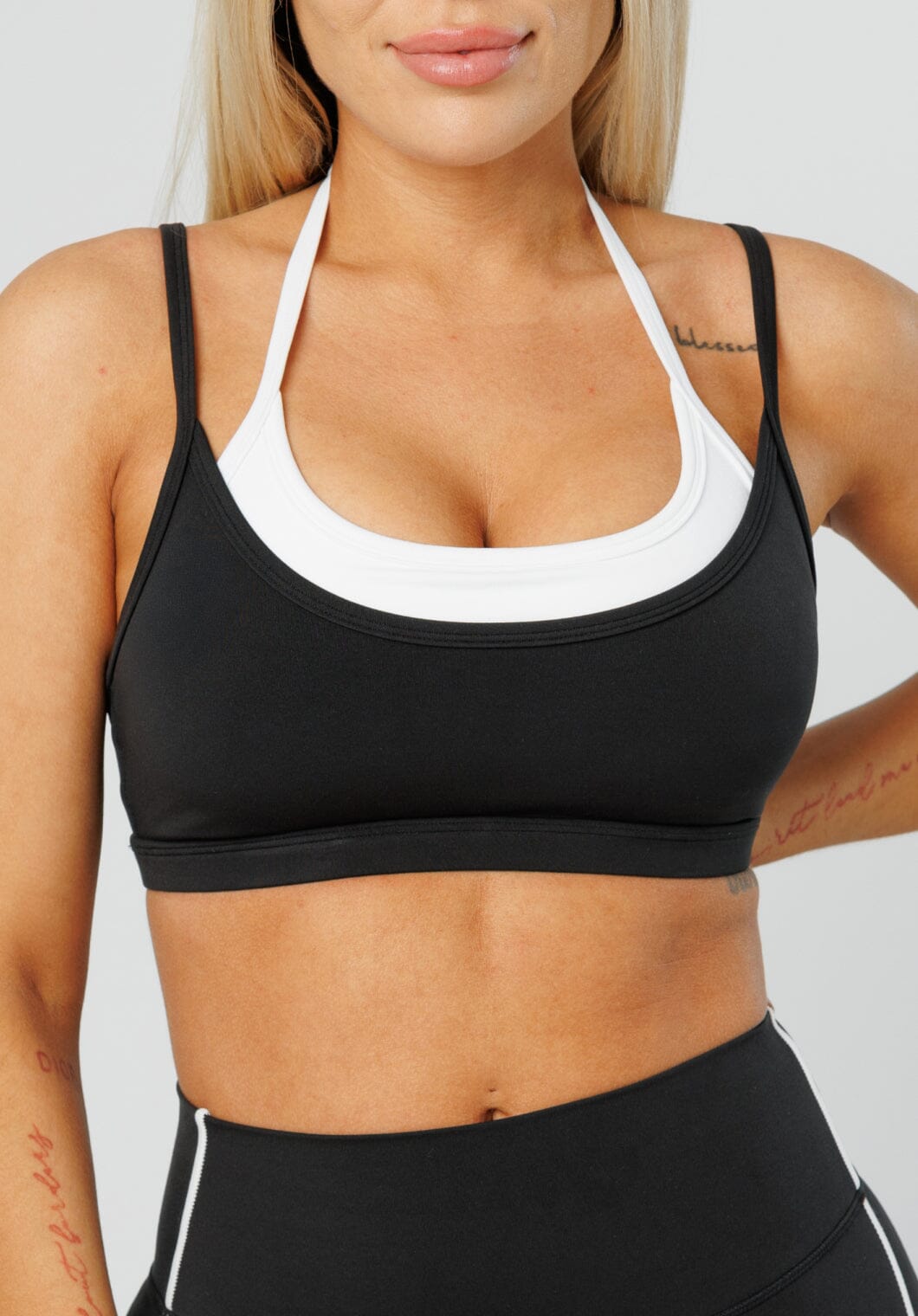 Reluna™ Double-Layer Sports Bra Black Sports Bras Paragon Fitwear 
