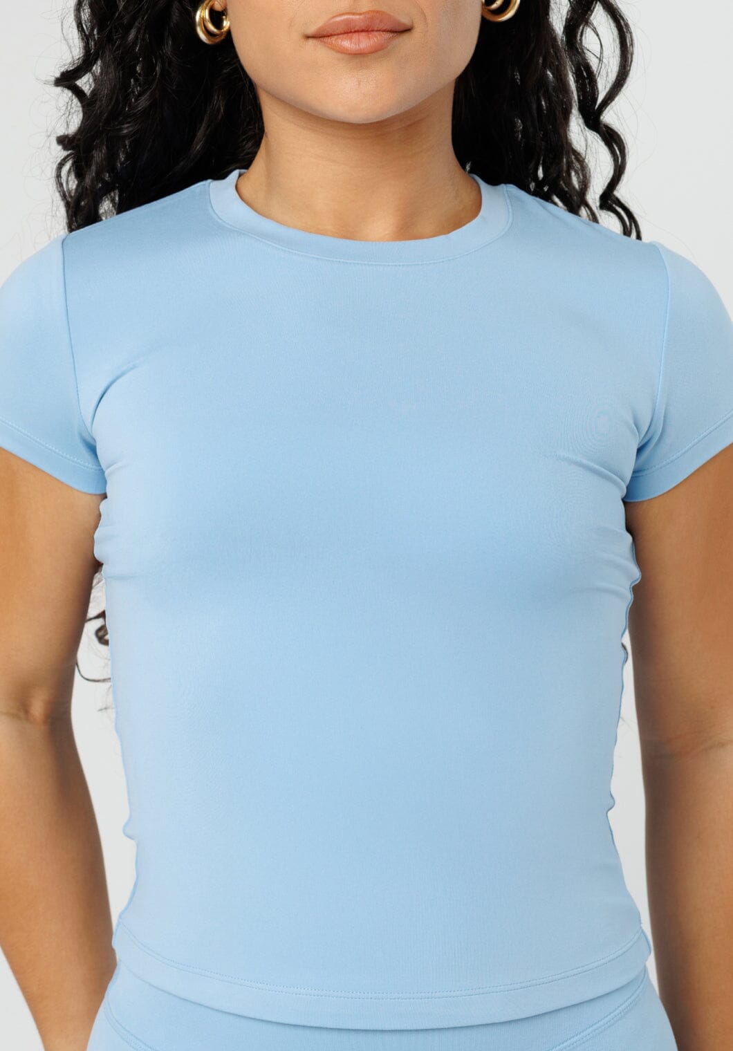 Reluna™ Full Length Short Sleeve Top French Blue Tops/Tanks Paragon Fitwear 