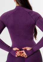 CurveFlex™ Form Quarter Zip Plum Sports Bras Paragon Fitwear 