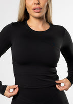 Reluna™ Long Sleeve Top Black Tops/Tanks Paragon Fitwear 