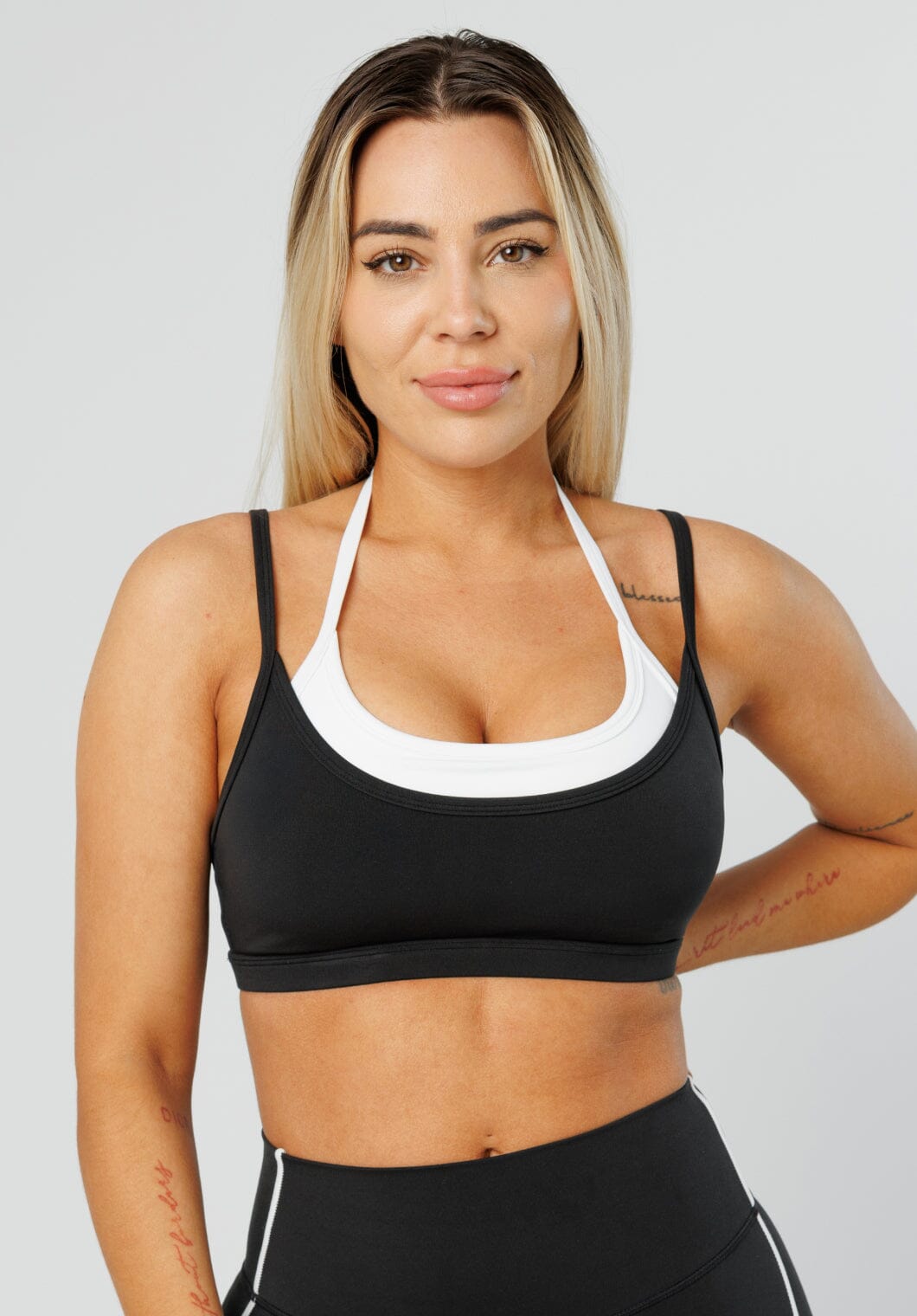 Reluna™ Double-Layer Sports Bra Black Sports Bras Paragon Fitwear 