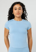 Reluna™ Full Length Short Sleeve Top French Blue Tops/Tanks Paragon Fitwear 
